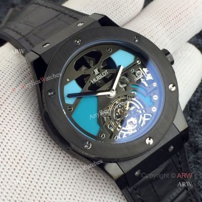 Replica Hublot Classic Fusion Squelette Tourbillon All Black Watches